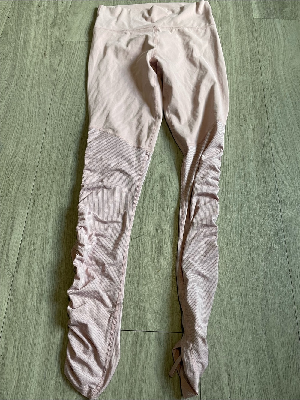 Fabletics Light Pink Ruched Leggings
